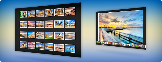Flash wall gallery slideshow template